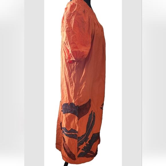 Anthropologie Maeve One-Shoulder Embroidered Maxi Dress Size M petite - Picture 8 of 8